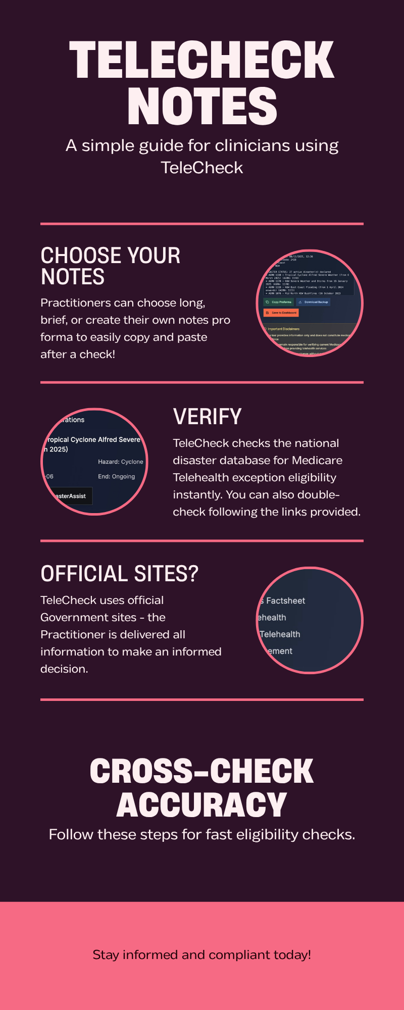 TeleCheck - Australian Telehealth Disaster Verification
